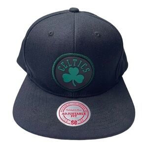 Mitchell & Ness Boston Celtics Black SnapBack Wool Hat